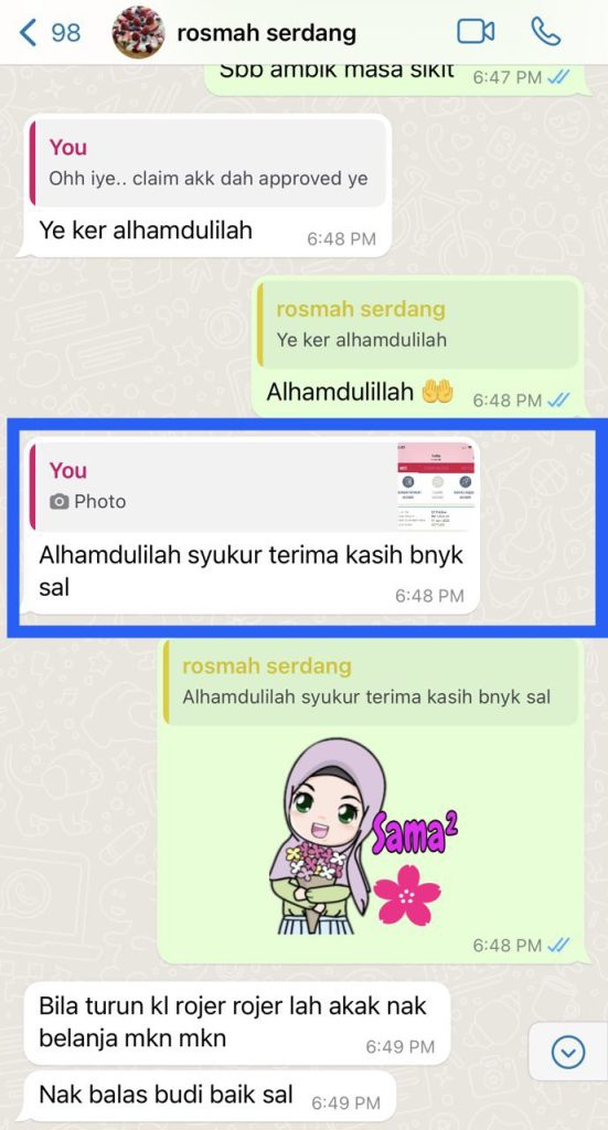 Testimoni klien AIA Hibah Takaful 2